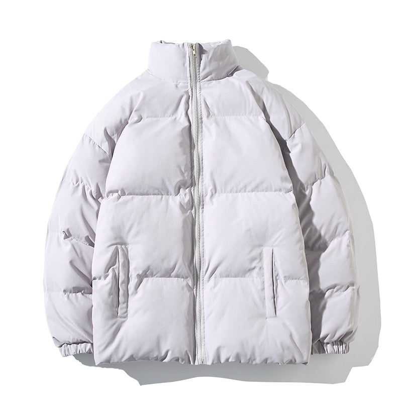 Winter Parkas Jacket   Solid Color 5XL