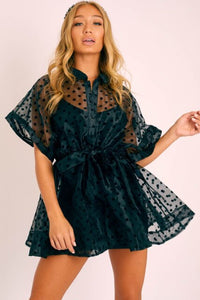 Sexy  See-through Party Clubwear Beach Shirt Dress