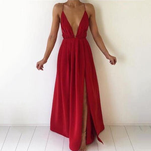 Sexy  Long Maxi Dress W/ Open Leg