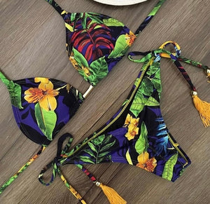 New Swimwear  Bikinis Set Push up Bathing Suit