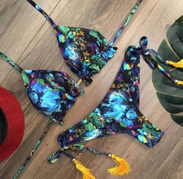 New Swimwear  Bikinis Set Push up Bathing Suit