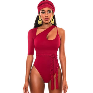 One Piece Sexy Cut Out  Push Up Trikini