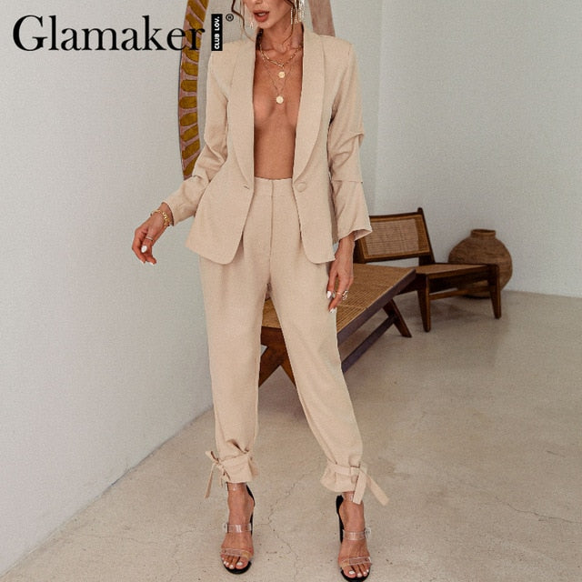 Glamaker Two piece sexy blazer suits