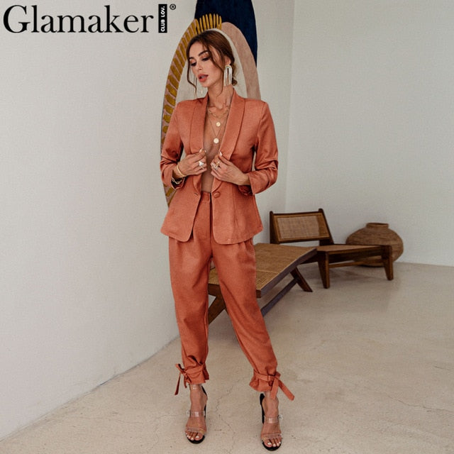 Glamaker Two piece sexy blazer suits