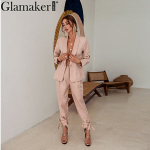 Glamaker Two piece sexy blazer suits