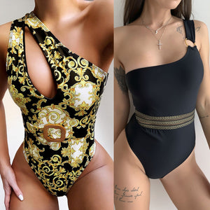 One Piece  One Shoulder Thong  Bathing Suit