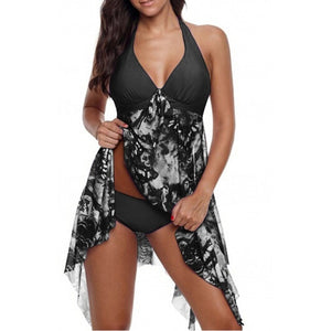 Two Piece Print  Tankini Swimsuit Bathing