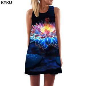 KYKU Colorful  Women Geometry Sundress Dress