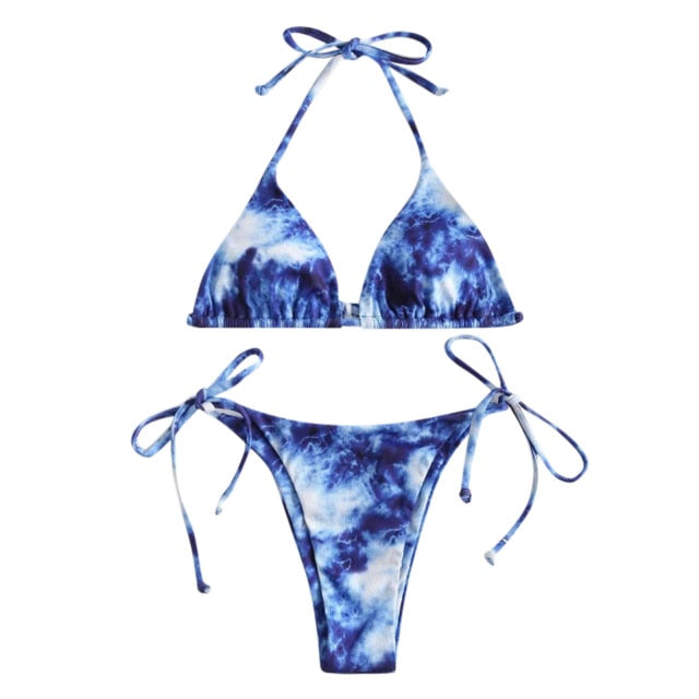 2 Piece Tie-Died Bikini set Multiple Colors