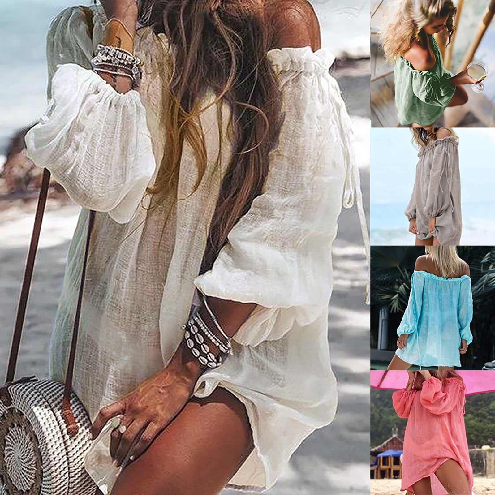 Off Shoulder  Bikini Cover Up