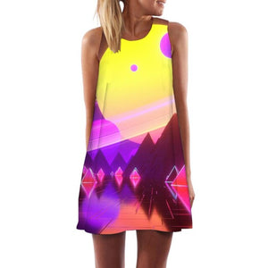 Harajuku 3d Print  Vintage Sleeveless Tunic