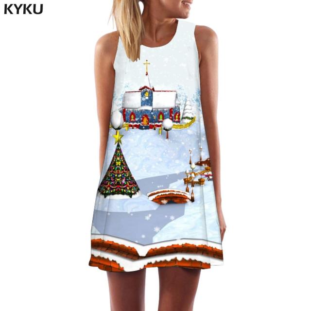 Harajuku 3d Print  Vintage Sleeveless Tunic