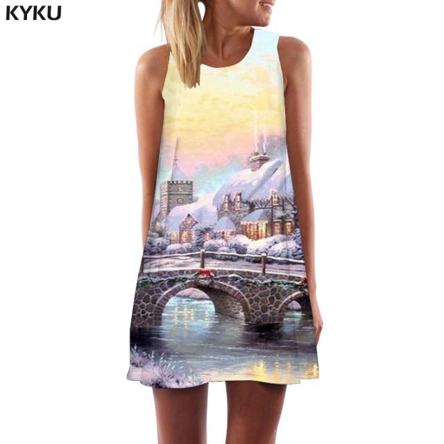 Harajuku 3d Print  Vintage Sleeveless Tunic