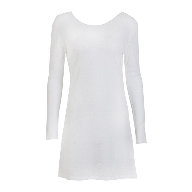 Long Sleeve Short Backless Mini Dress Jae's Way 6 Long Sleeve Short Backless Mini Dress Jae's Way 6